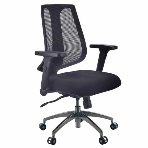 Image of IKON Mesh Black Fabric Seat 24/7 Control Office Chair