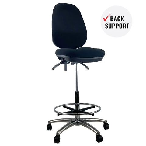 Image of Daze High Back Drafting Office Chair Stool