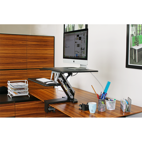 Image of Arise Compulator Height Adjustable Standing Desk Converter Riser + Anti Fatigue Mat - Buy Online Now At Active Offices