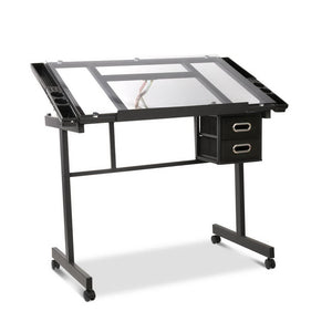 Artiss Adjustable Glass Drawing Desk - Buy Online Now At Active Offices