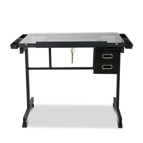 Image of Artiss Adjustable Glass Drawing Desk - Buy Online Now At Active Offices