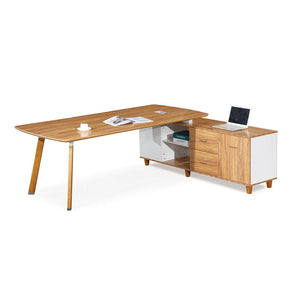 Arbor Range Modern American Walnut Executive Corner Workstation With Drawers - Buy Online Now At Active Offices
