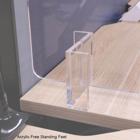 Image of Sneeze & Cough Guard Shield Clear Acrylic Barrier Protection Desk Counter