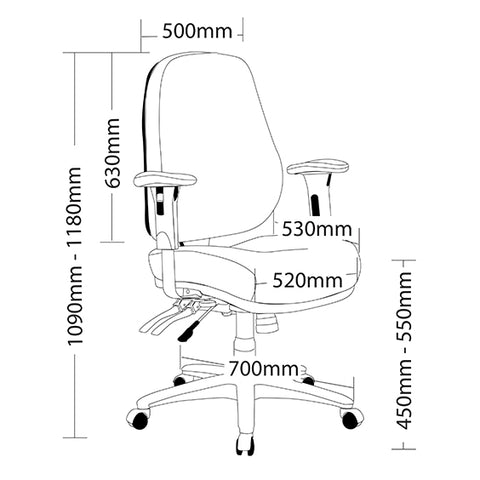 Image of Ergonomic Logan Multi Shifting Office Chair - Buy Online Now At Active Offices