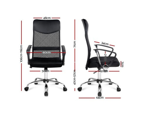 Image of Ergonomic Mesh PU Leather Office Chair - Buy Online Now At Active Offices