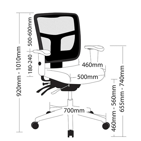 Image of Ergonomic Mesh Oyster Multi Shifting Office Chair - Buy Online Now At Active Offices