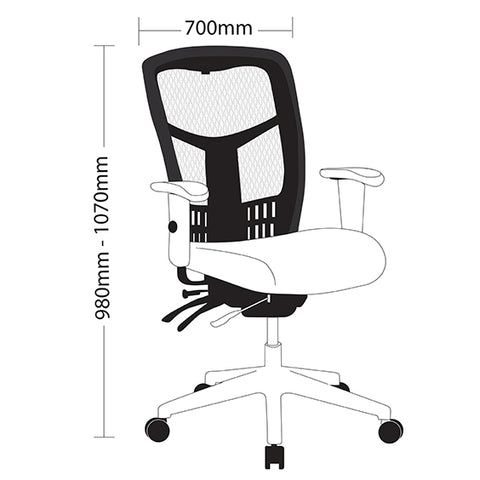 Image of Ergonomic Mesh Oyster Multi Shifting Office Chair - Buy Online Now At Active Offices