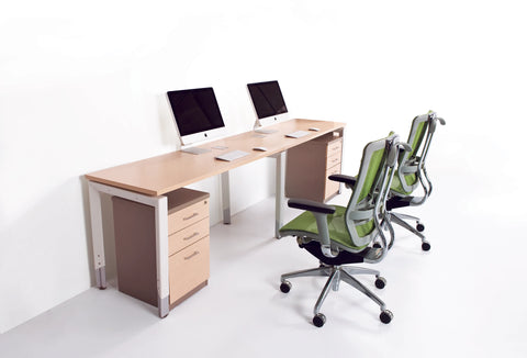 Image of Oblique 2 Person Standing Work Station Desk For Your Office