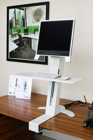 Image of Powerlator Electric Sit Stand desk attachment for Office Or Home use