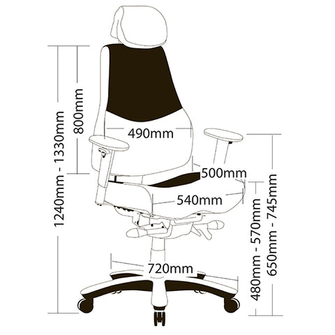 Image of Ergonomic Ranger Strong Heavy Duty Office Chair 160kg Weight Limit. - Buy Online Now At Active Offices