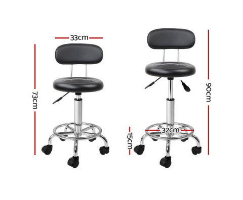 Image of Artiss PU Leather Swivel Salon Chair with Backrest
