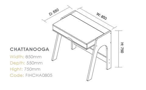 Image of Stylish Chattanooga Home Office Computer Desk