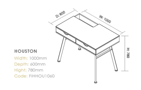 Image of Stylish Houston Home Office Computer Desk