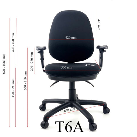 Image of Forte Ergonomic Office Chair Contoured Seat