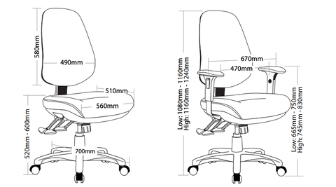 Image of Ergonomic TR600 Task Office Chair