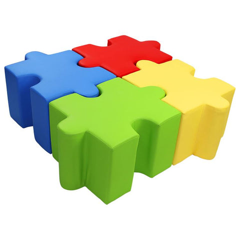 Image of Large Colourful Puzzle Ottomans - Buy Online Now At Active Offices