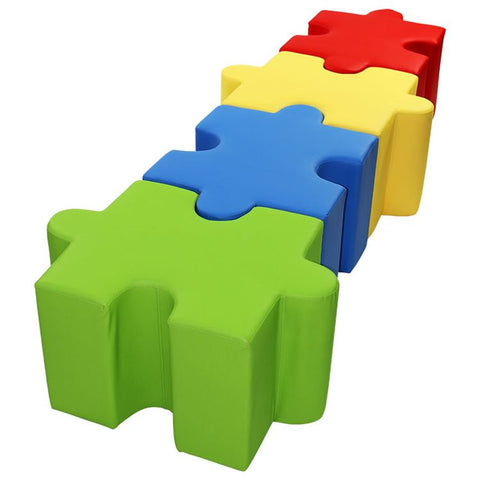 Image of Large Colourful Puzzle Ottomans - Buy Online Now At Active Offices