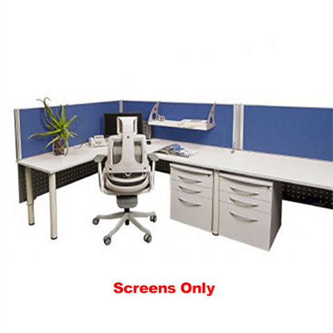Image of E-Screens Straight Partition Mounted Privacy Screen Walls For Office Desks. - Buy Online Now At Active Offices