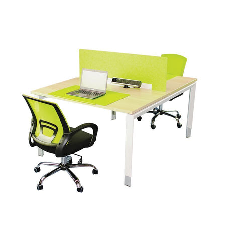 Image of Oblique Height Adjustable 2 Person Back to Back Office Working Desk - Buy Online Now At Active Offices