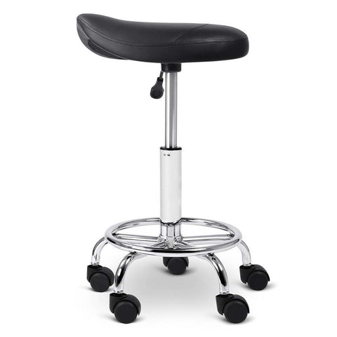 Image of Vegan PU Leather Swivel Saddle Stool - Buy Online Now At Active Offices