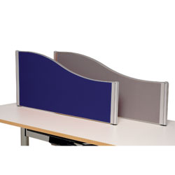 Image of E-Screens Wave Partition Mounted Privacy Screen Walls For Office Desks. - Buy Online Now At Active Offices